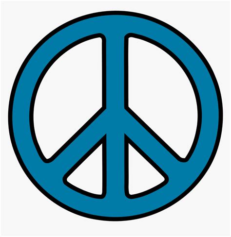 Black Peace Sign Clip Art Peace Sign Clipart Hd Png Download