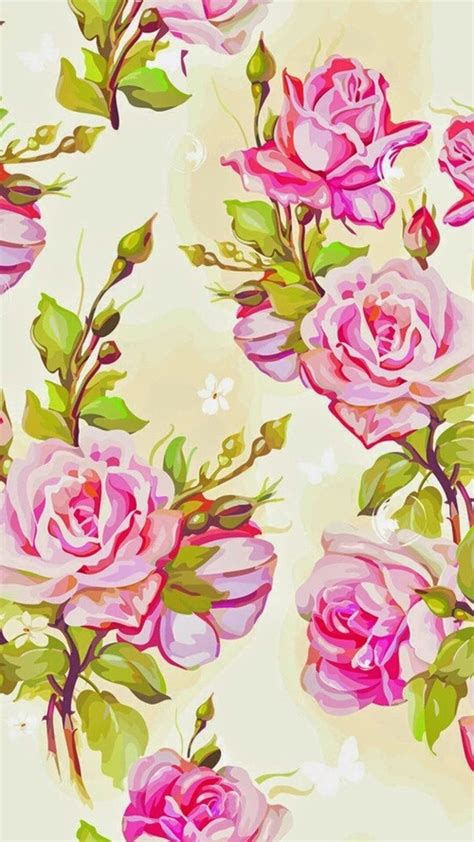 Background Floral Flowers Girly Iphone Image