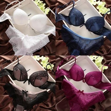 Buy Womens Bra Set Cotton Embroidery Underwear Push Up Bra And Briefs Sexy Lace Comfortable