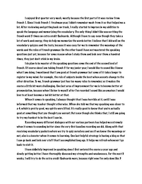 This experience involves personal ideas, opinions and feelings about that situation, and how it affected the writer. Midterm reflection essay