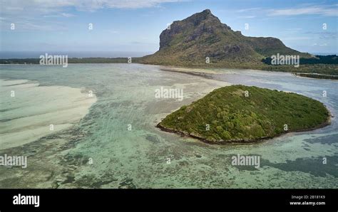 Mauritius Aerial View Of Le Morne Brabant Peninsula Stock Photo Alamy