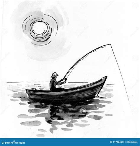 Fishing Boat Sketch Stock Illustrations 2691 Fishing Boat Sketch