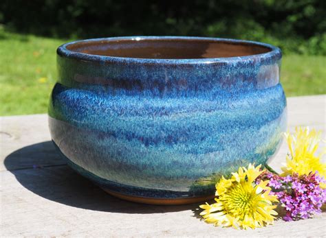 Gorgeous sapphire blue planter, succulent garden planter, ceramic planter, handmade planter in ...
