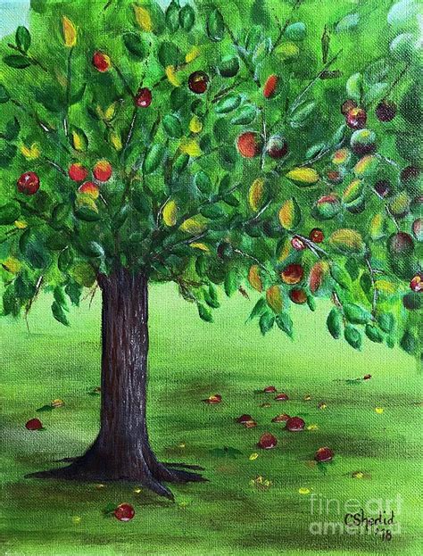 Under The Apple Tree Painting By Tina Shedid Fine Art America