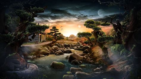 Artistic Landscape Hd Wallpaper Background Image 1920x1080