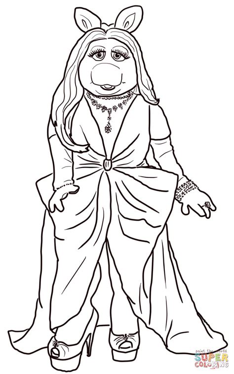Miss Piggy coloring page | Free Printable Coloring Pages