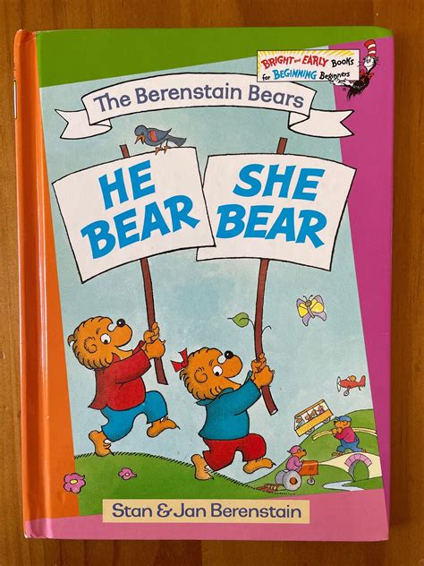 The Berenstain Bears He Bear She Bear By Stan And Jan Etsy
