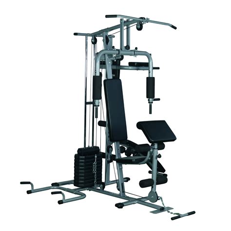 Soozier 100 lb Stack Multi-Exercise Home Fitness Station Gym Machine ...
