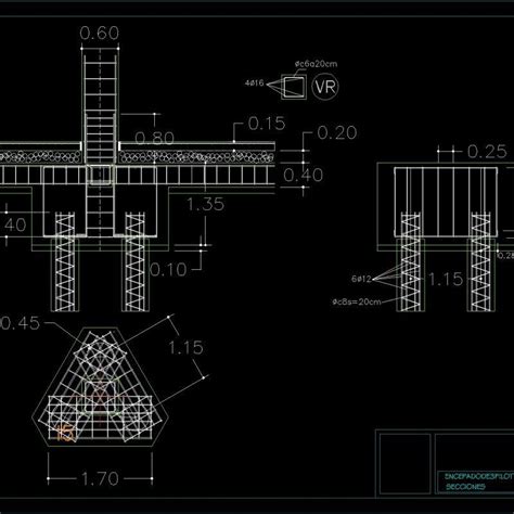 Piles Dwg Section For Autocad • Designs Cad