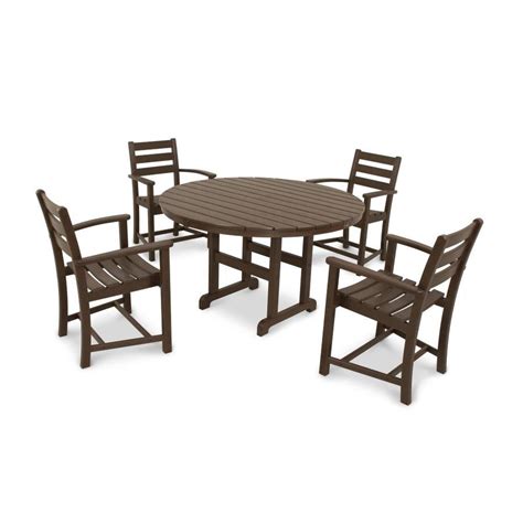 Outdoor patio dining sets lowes. Trex Outdoor Furniture Monterey Bay 5-Piece Brown Plastic ...