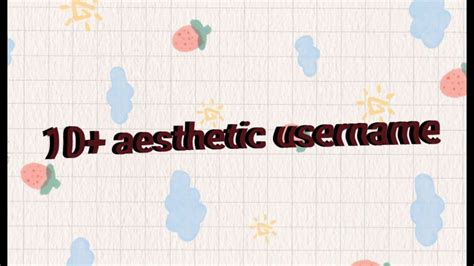 10 Cute Aesthetic Usernames YouTube