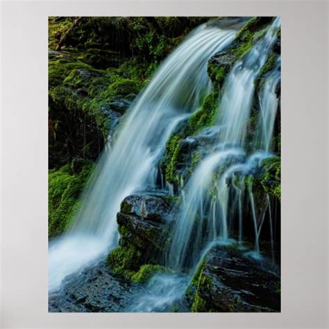 Beautiful Cascade Waterfall Poster Zazzle
