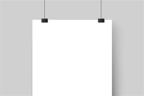Paper white note background design office pattern desk blank notepad. Blank white poster template. Affiche, paper sheet hanging ...