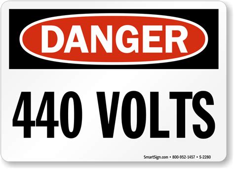 Danger 440 Volts Sign Sku S 2280