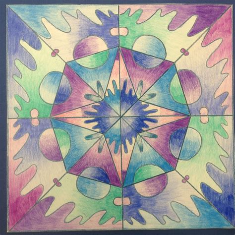 Kaleidoscope Color Unit Symmetry Art Art Lessons Painting
