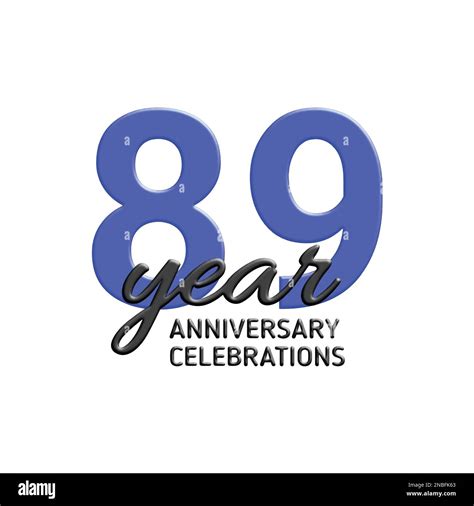 89th Anniversary Celebration Logo Design Vector Festive Illustration