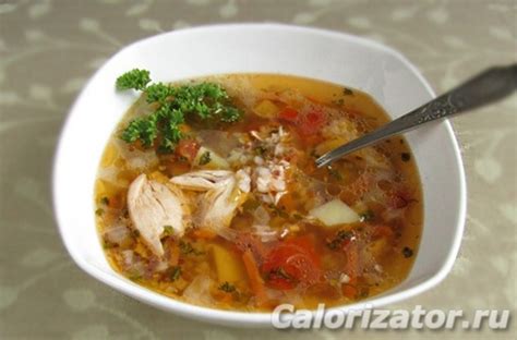 Суп куриный с гречкой и картофелем - калорийность, состав, описание ...
