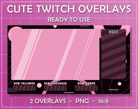 Twitch Cute Overlays For Stream Cute Overlay For Stream Etsy In