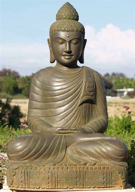 Sold Stone Meditating Buddha Statue 38 Meditating Buddha Statue
