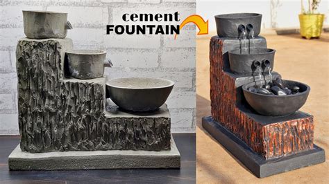 Awesome Easy Concrete Indoor Tabletop Water Fountain Cemented Indoor