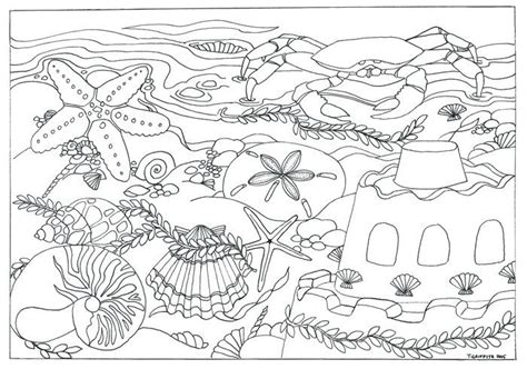 Check out our beach shore decor selection for the very best in unique or custom, handmade pieces from our shops. Printable Beach & Seashells Scene Coloring Page - Coloring ...