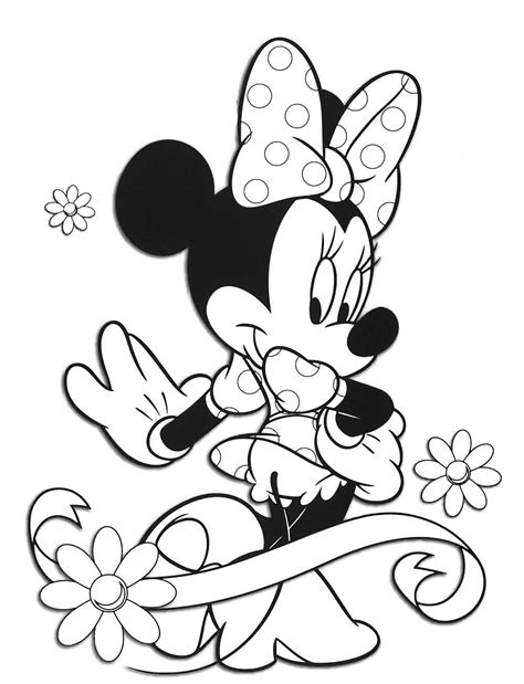 Dibujos de Minnie Mouse para colorear para niños