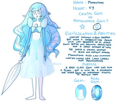 Steven Universe Oc Gemsona Moonstone By Iydimm On Deviantart