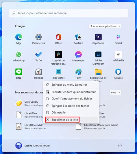 Windows 11 Désactiver Les Recommandations Du Menu Démarrer Le Crabe
