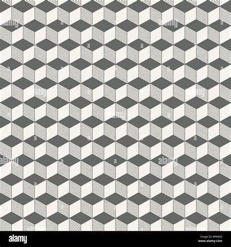 Abstract Isometric Cubes Seamless Pattern Fashion Graphic Background
