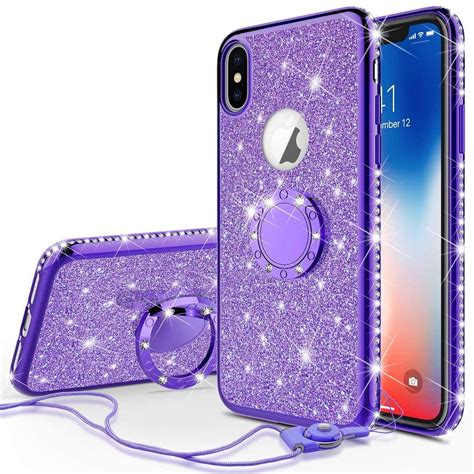 Soga Diamond Bling Glitter Cute Phone Case With Kickstand Compatible For Iphone Xr Case