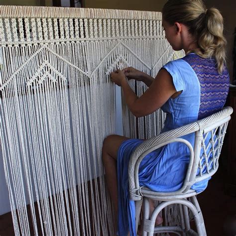edeneve macramé on instagram “working on a larger wall hanging today for a clients living room