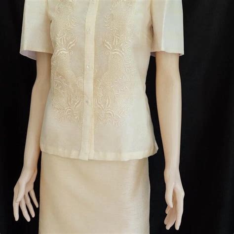 Modern FILIPINIANA Dress Linen BARONG TAGALOG Philippine Etsy