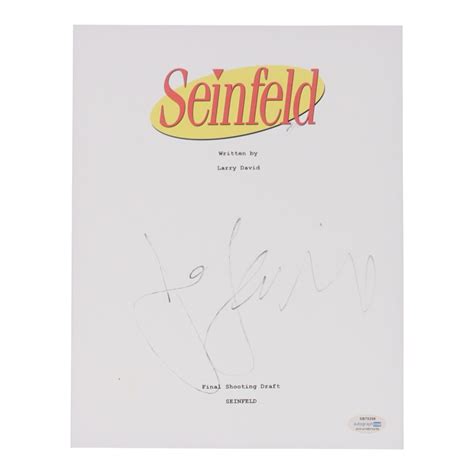 Jerry Seinfeld Signed Seinfeld X Script Cover Photo Acoa