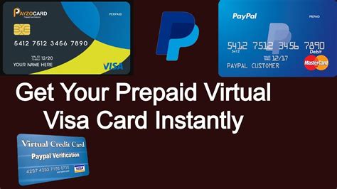 It helps you make personalized cards with a unique image and photo. instant virtual credit card paypal - YouTube