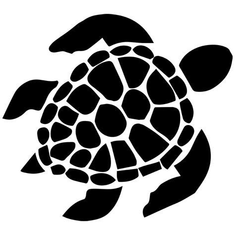 Sea Turtle Clip Art Black And White