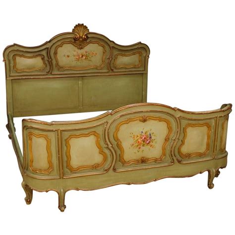 With 100's of beds for sale at great prices, there is something to suit everyone including double beds, double and king size mattresses, bed frames with mattresses and more!. 20th Century Painted and Giltwood Italian Double Bed, 1960 For Sale at 1stdibs