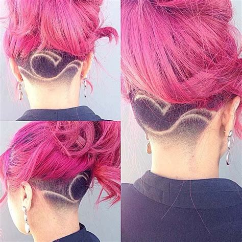 Women S Updo Undercut Hairstyles With Hair Tattoos Pompadour Hairstyle Undercut Hairstyles