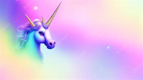 Premium Photo Colorful Rainbow Unicorn Horse Rainbow Unicorn Background
