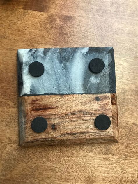 Wood And Stone Coasters Custom Engraved Etsy