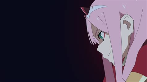 Обои на рабочий стол Zero Two Зеро Ту из аниме Darling In The Franxx