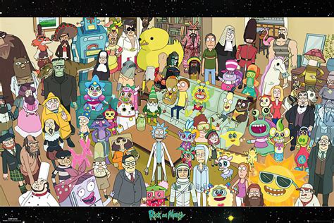 Rick And Morty Tv Show Poster Print The Complete Cast Poster