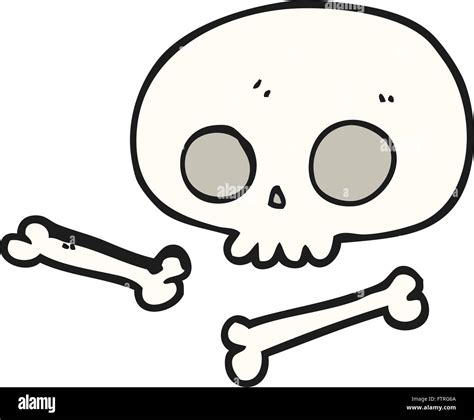 Freehand Drawn Cartoon Skull And Bones Stock Vector Image And Art Alamy