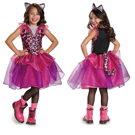 Girls Hot Pink Leopard Kitty Costume