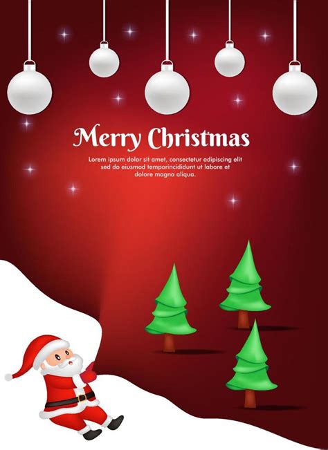 Merry Christmas Card Santa Claus Greeting Cards 4236832 Vector Art At