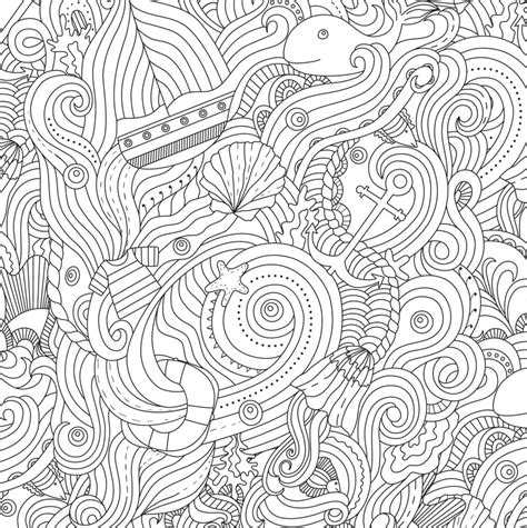 These are my favorite coloring books for adults! Coloring Pages: Ocean Designs Adult Coloring Book Stress ...