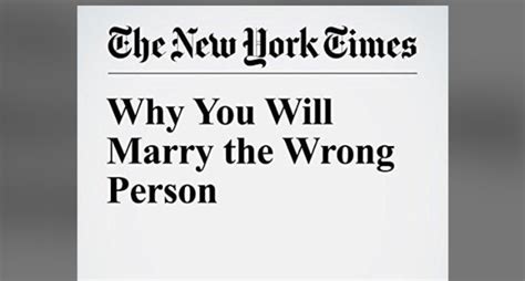Why You Will Marry The Wrong Person Alain Du Button