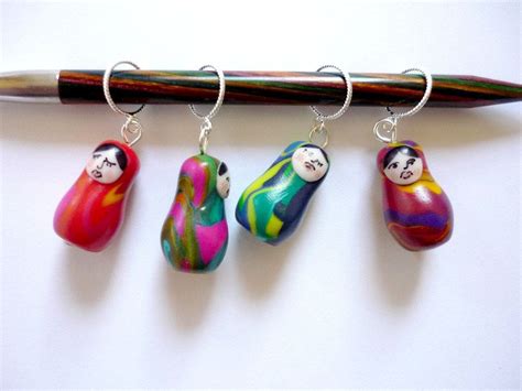 This account has been suspended. Matryoshka Russian nesting dolls stitch markers set of 4 ...