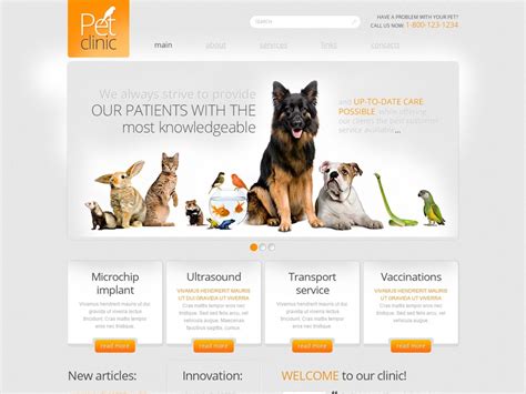 Plantillas HTML Gratuita Para Descargar Pet Clinic Plantillas HTML