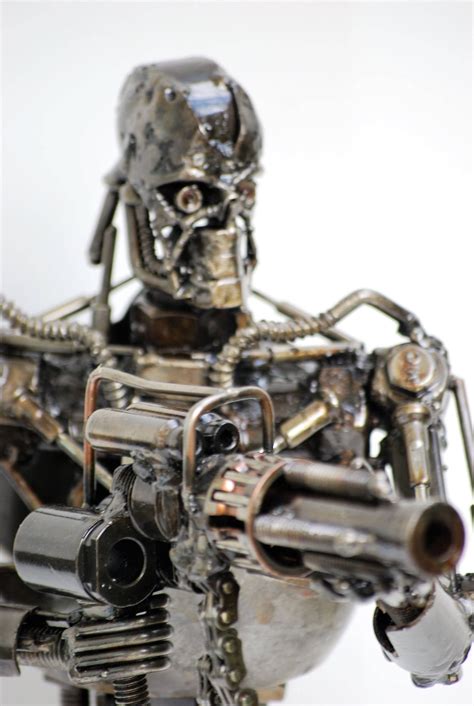 Terminator Metal Sculpture Skull Man Model Recycled Handmade Etsy Uk