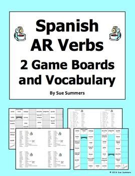 Full access subscriptions start at just $20. Spanish AR Verbs 2 Board Games and Vocabulary | Vocabulary ...